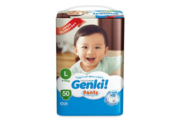 Genki Diaper Pants 50 Pcs - Size L (9-14 kgs) Mega Pack