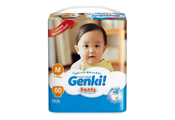 Genki Diaper Pants 60 Pcs - Size M (7-10 kgs) Mega Pack