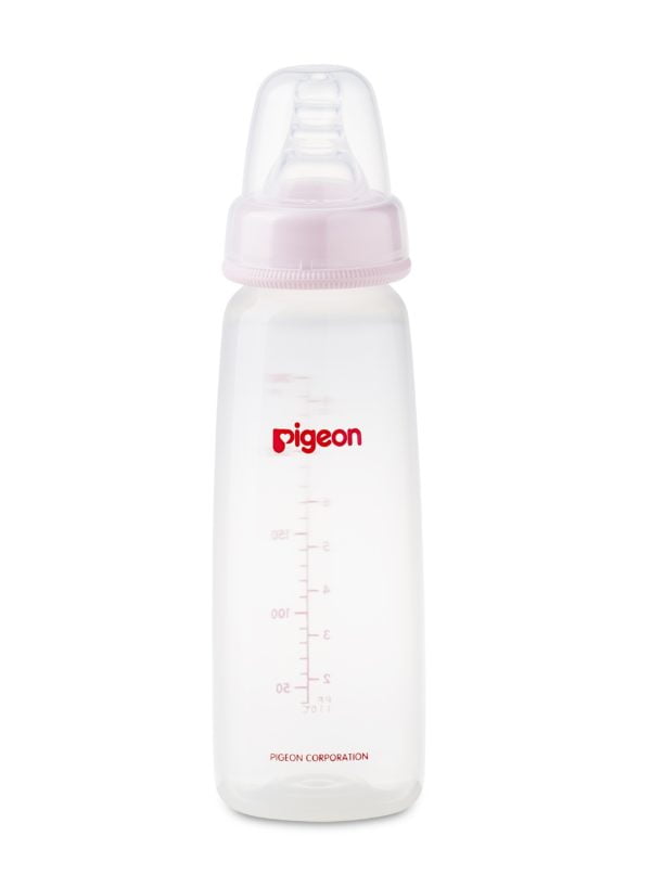 Pigeon Plastic Feeding Bottle 240ml (Transparent Cap)